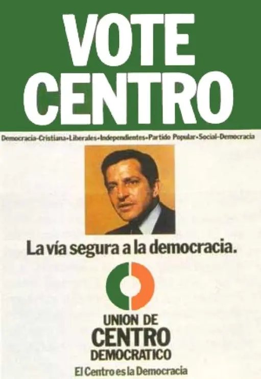 Adolfo Su&aacute;rez, cartel de la UCD.