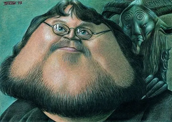 Guillermo del Toro - dibujo de Walter Toscano,artista peruano