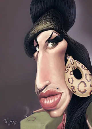 Amy Winehouse - Dibujo de Gustavo Paffaro