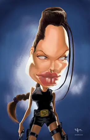 Angelina Jolie - Dibujo de Gustavo Paffaro