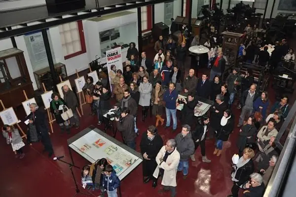 Acto Inaugural de la exposici&oacute;n Charlie - Wolinski en el Museu da Imprensa