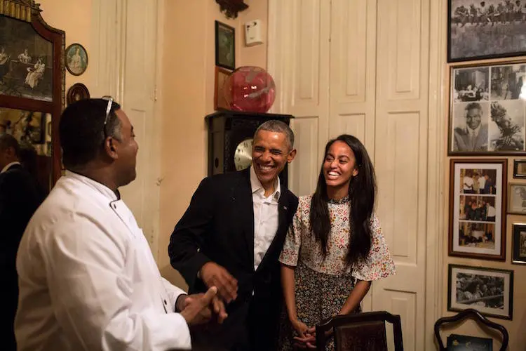 Obama y su hija.