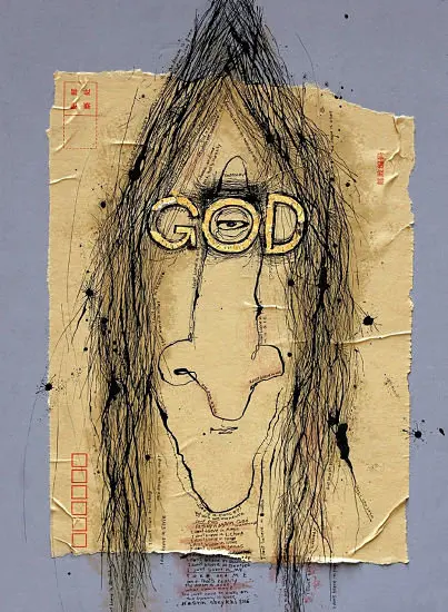 John Lennon, Tercer Premio compartido  / Nasrin Abdosheykhi , Ir&aacute;n,  Segundo Concurso Internacional de Humor Gr&aacute;fico MIKS 2016