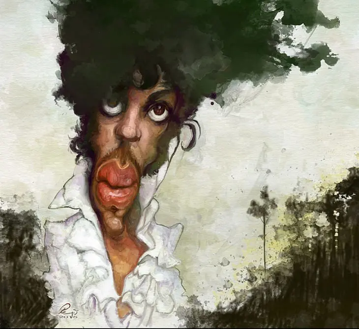 Prince - Segundo Premio compartido/  Regis Teixeira, Brasil,  Segundo Concurso Internacional de Humor Gr&aacute;fico MIKS 2016