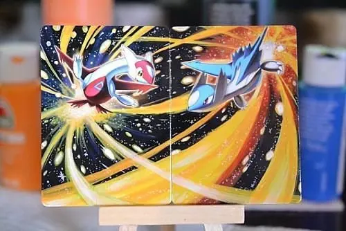 Carta con dos pokemones luchando Facebook
