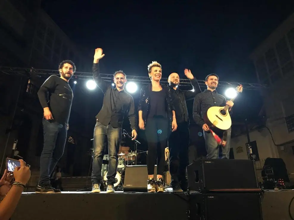Susana Seivane en el Festival do Vi&ntilde;o da Ribeira Sacra, en Monforte (Lugo). / Mundiario