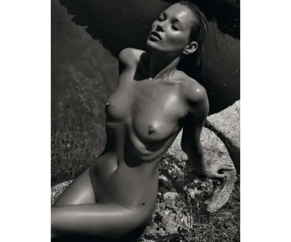 En 2012 con Kate Moss, modelo. Calendario Pirelli.
