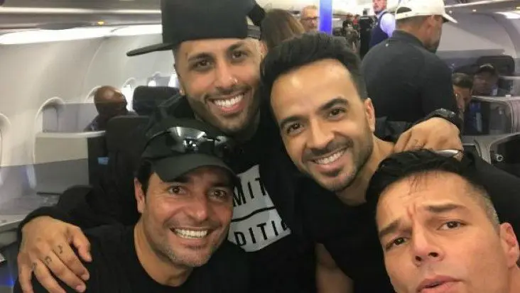 Ricky Martin, Chayanne, Luis Fonsi y Nicky Jam, cantantes. Instagram