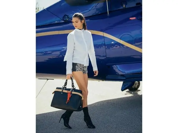 Kendall Jenner, modelo, en la nueva campa&ntilde;a de Longchamp. Instagram Longchamp (8)
