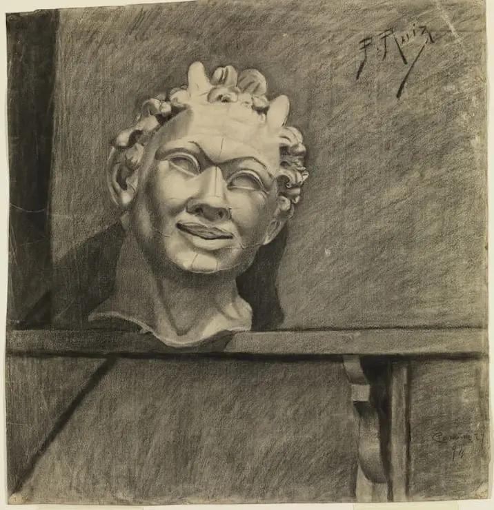Academia
A Coru&ntilde;a, 1894
Carboncillo y l&aacute;piz Cont&eacute; sobre papel &copy; Sucesi&oacute;n Pablo Picasso, VEGAP, Madrid, 2023