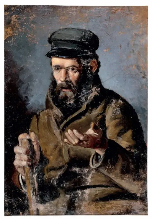 El hombre de la gorra, &oacute;leo sobre lienzo, 1895, A Coru&ntilde;a &copy; Sucesi&oacute;n Pablo Picasso, VEGAP, Madrid, 2023