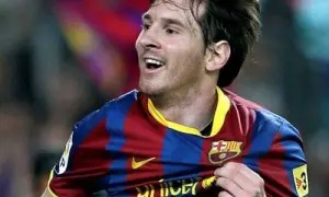 El delantero del Bar&ccedil;a Leo Messi.