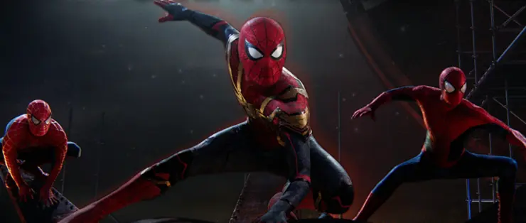 Reuni&oacute;n de los tres Spider-Man en NWH. / Marvel Sudios