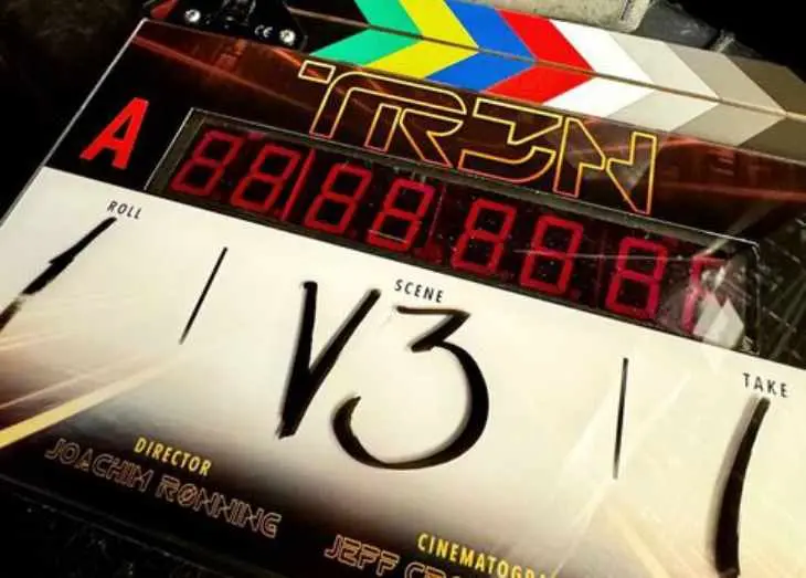 La claqueta oficial de Tron 3. / @joachimronning