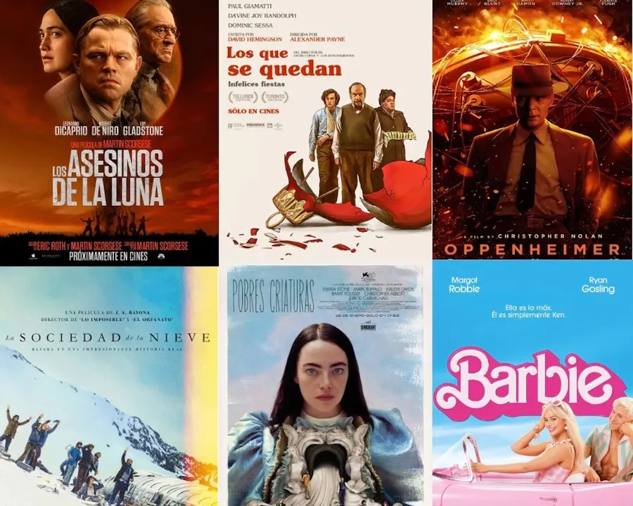 Algunas de las películas nominadas a los Oscar 2024.