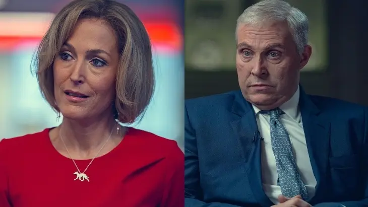 Gillian Anderson y Rufus Sewell en La gran exclusiva. / IMDb