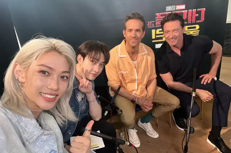 Stray Kids, Ryan Reynolds y Hugh Jackman. / RRSS