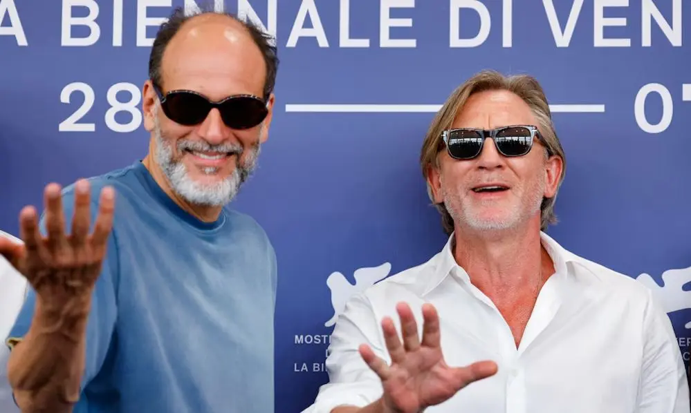 Luca Guadagnino y Daniel Craig en el Festival Internacional de Cine de Venecia