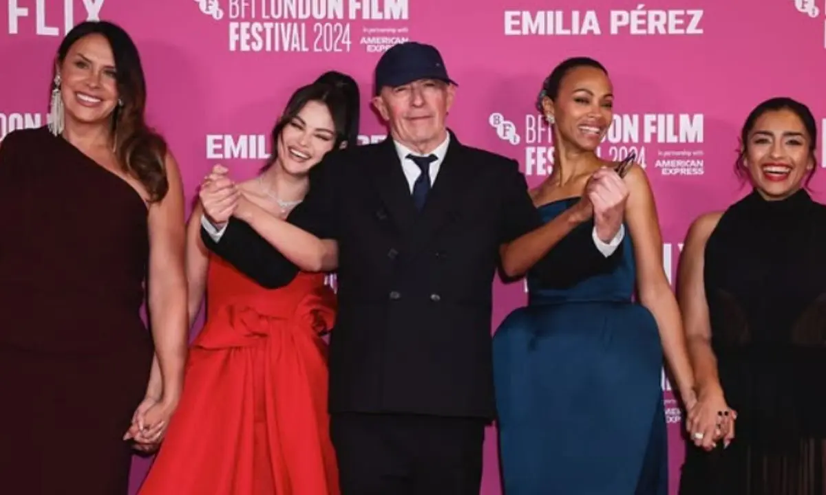 Karla Sof&iacute;a Gasc&oacute;n, Selena Gomez, Jacques Audiard, Zoe Salda&ntilde;a y Adriana Paz. /  @emiliaperezfilm.