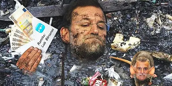 Montaje aparecido en Twitter sobre la situaci&oacute;n de Mariano Rajoy.