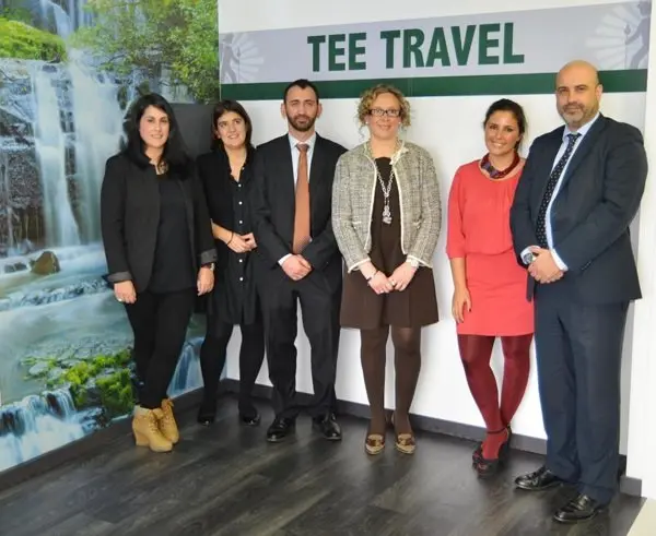 Parte do equipo de Tee Travel co xerente do Xacobeo, Jos&eacute; Paz.