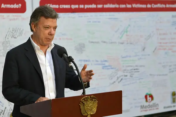 El presidente de Colombia, Juan Manuel Santos