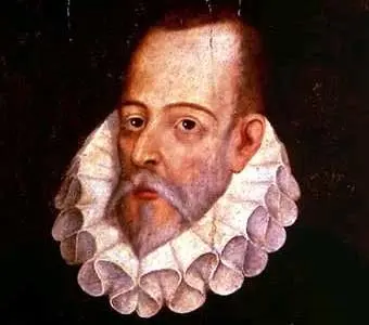 El escritor Miguel de Cervantes.
