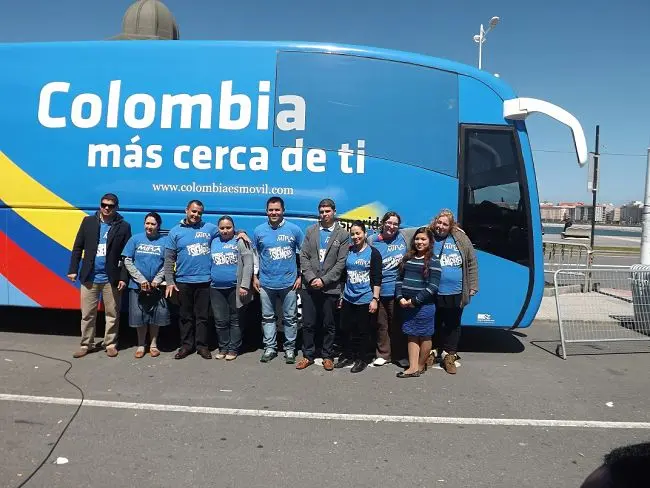 Miembros de la asociaci&oacute;n de colombianos en A Coru&ntilde;a.