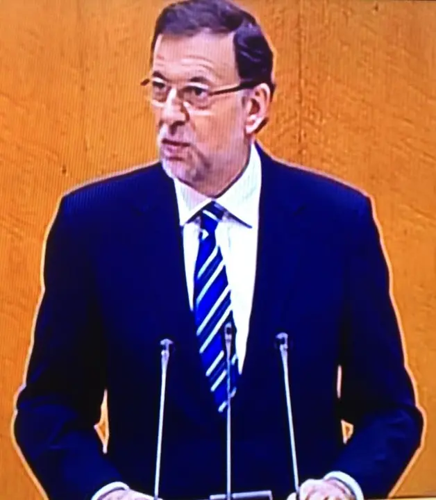 Mariano Rajoy, en su comparecencia por el 'caso B&aacute;rcenas'.