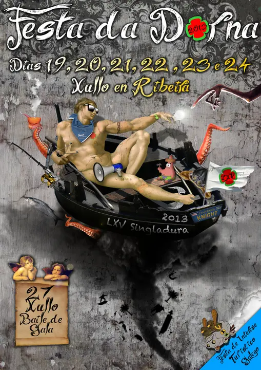 Cartel anunciador de la Festa da Dorna, Ribeira, 2013