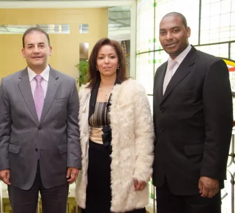 Carlos Alberto Baena, senador en Colombia; Claudia Mosquera, Portavoz en Madrid y Occidente, y Luis Ernesto Olave, presidente de la Fundaci&oacute;n Afroamigos en Colombia. 