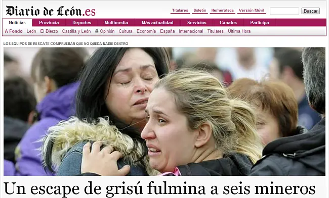 Captura de la home de Diario de Le&oacute;n, el peri&oacute;dico l&iacute;der de su provincia.