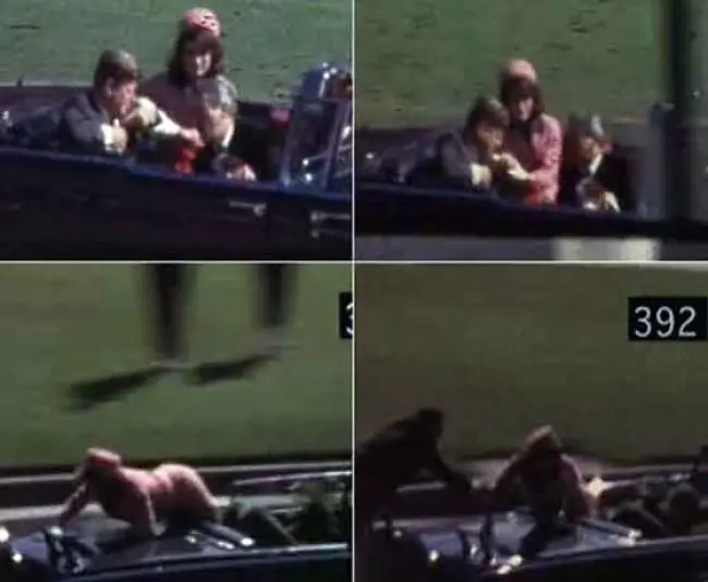 Secuencia del asesinato de Kennedy en Dallas.