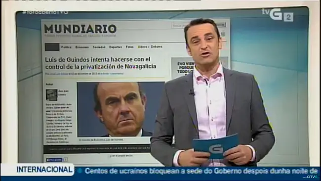 Pablo Acci&oacute;n se hace eco en la TVG de un an&aacute;lisis de MUNDIARIO sobre la privatizaci&oacute;n de Novagalicia.