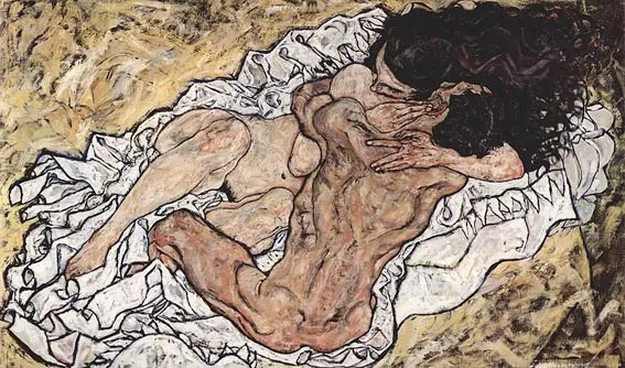 egon-schiele-el-abrazo-