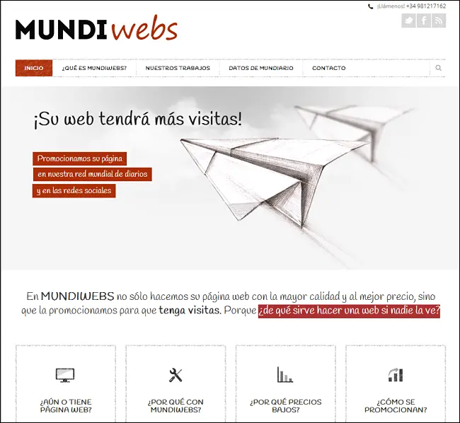 Captura de la home de Mundiwebs.