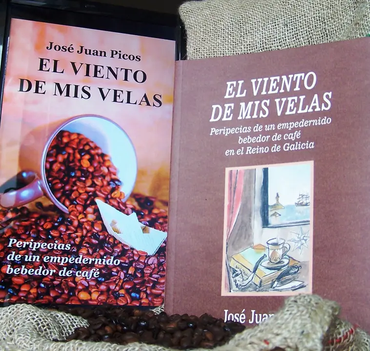 Las dos versiones de la novela "El viento de mis velas": papel e e-book
