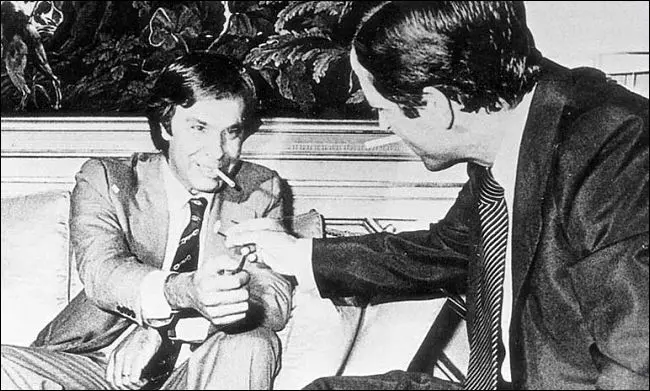 Adolfo Su&aacute;rez con Felipe Gonz&aacute;lez.