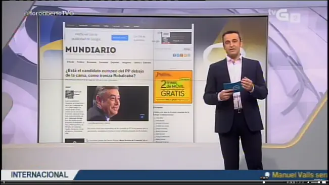Pablo Acci&oacute;n se hace eco en la TVG de un an&aacute;lisis de Mundiario el 31 de marzo.