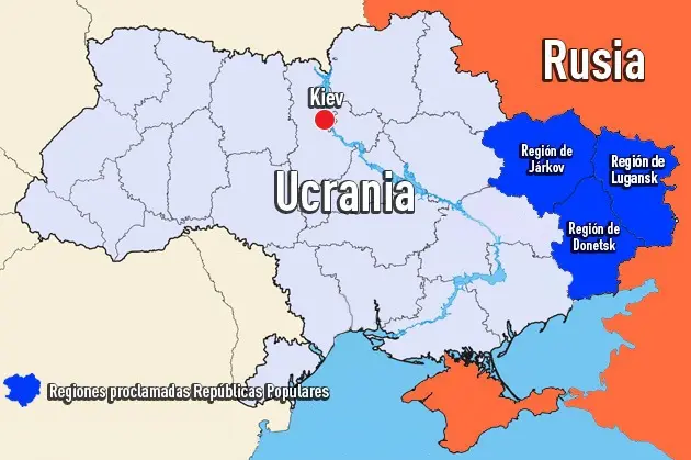 Mapa de Ucrania. / RT
