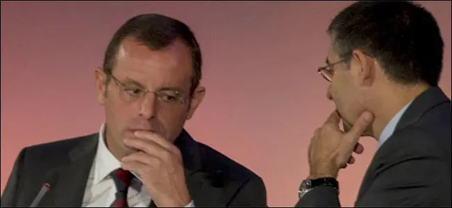 Sandro Rosell y su sucesor, Josep Maria Bartomeu. / Sport