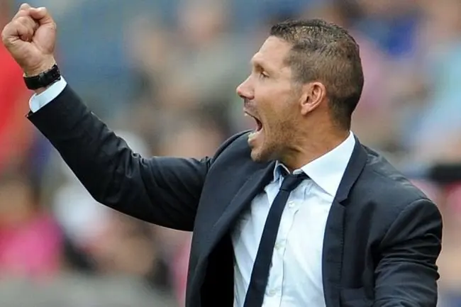 Diego Simeone, entrenador del Atl&eacute;tico de Madrid.