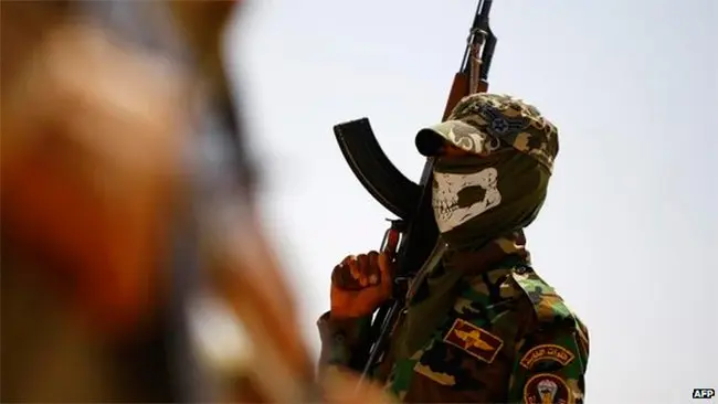 Un miliciano shi&iacute;ta de Irak en Najaf.