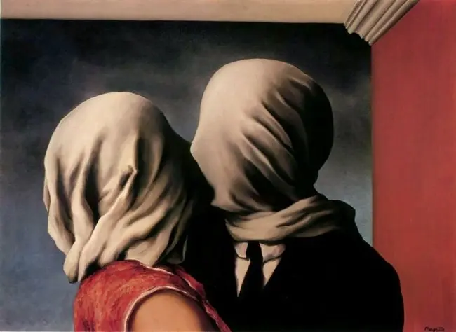 Los amantes de Ren&eacute; Magritte.