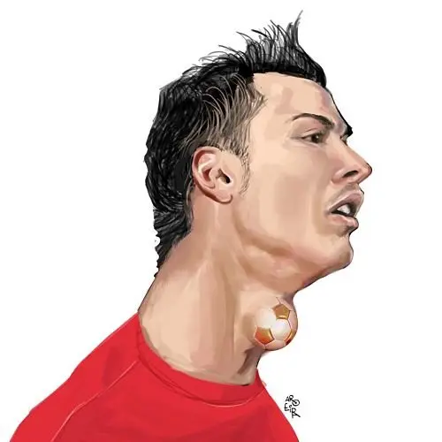 XVII PortoCartoon -Tercer Premio - Cristiano Ronaldo /Renato Aroeira, Brasil