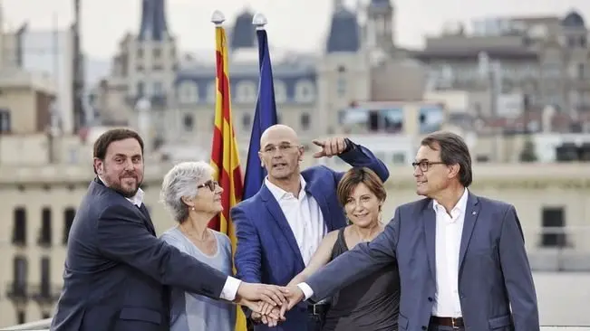 Junqueras, Casals, Romeva, Forcadell y Mas.
