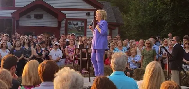 Hillary Clinton last August 11. / Facebook