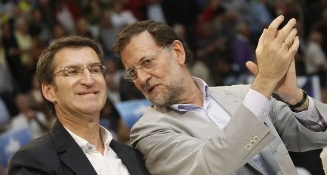 Alberto N&uacute;&ntilde;ez Feij&oacute;o y Mariano Rajoy./ RRSS