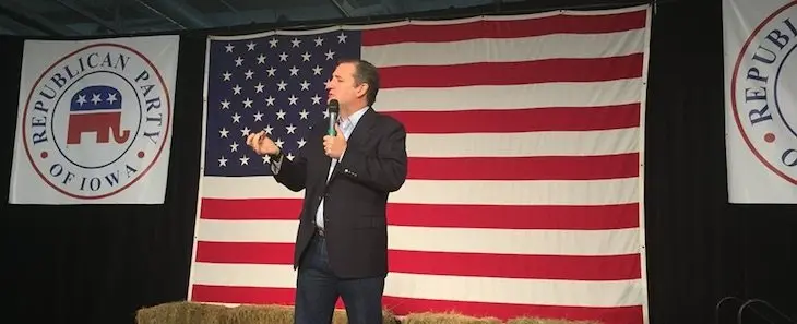 Ted Cruz en un acto de campaña. / Facebook