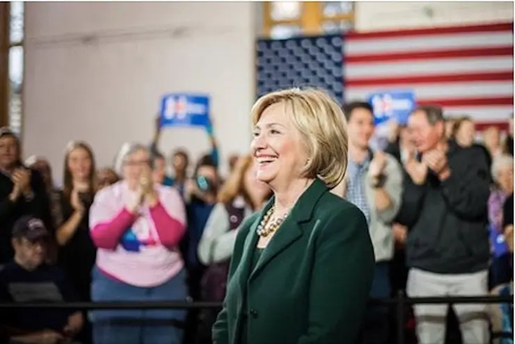 Hillary Clinton en Iowa. / FB